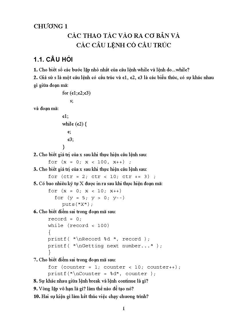Bài tập C và C++ ( có lời giải)