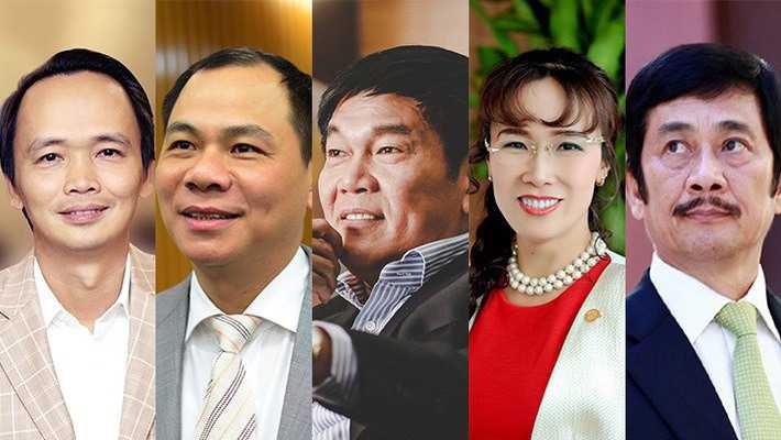 10 doanh nhân giàu nhất sàn chứng khoán Việt Nam