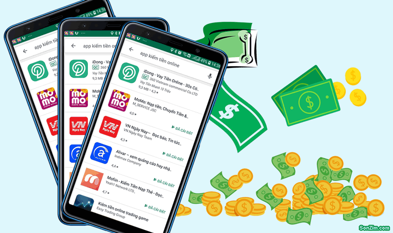 Những app kiếm tiền trên điện thoại
