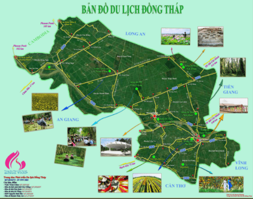 Bản đồ du lịch Đồng Tháp