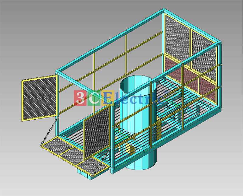 Bản vẽ 3D giá đỡ phòng thiết bị mini shelter