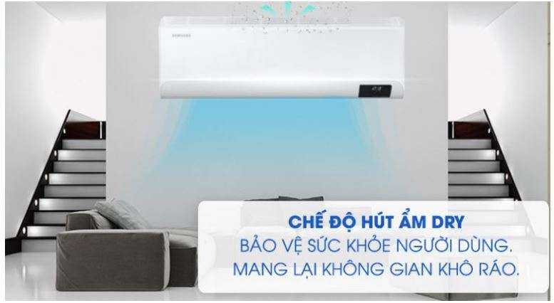 10. Dàn máy lạnh Sam Sung AR10TYHYCWKNSV sở hữu chế độ hút ẩm tiên tiến